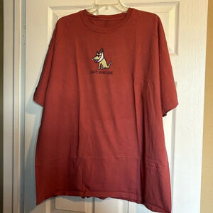 Teddy The Dog men’s red “don’t even ask” dog short sleeve t-shirt size XXL